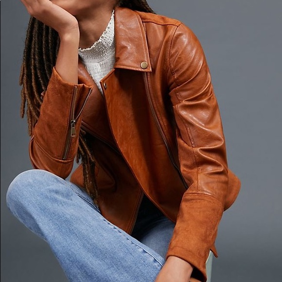 Anthropologie Jackets & Blazers - NWT - Robyn Faux Leather Moto Jacket